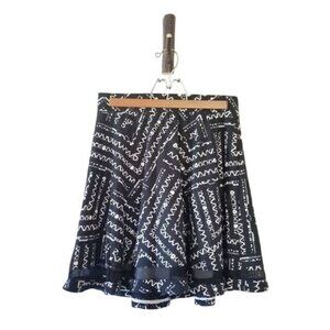 Xhilaration Aztec Skirt Black White Aztec Small Women